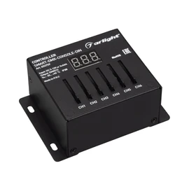 Фото #1 товара INTELLIGENT ARLIGHT Контроллер SMART-DMX-301-43-6G-SUF Black (5-24V, Console) (IARL, IP20 Металл, 5 лет)