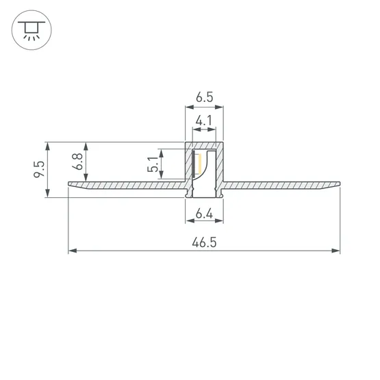 Фото #3 товара Профиль LINIA7-FANTOM-2000 ANOD (Arlight, Алюминий)