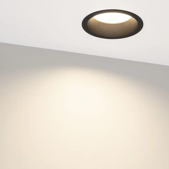 Фото #3 товара Светильник MS-DROP-BUILT-R137-24W Day4000 (BK, 90 deg, 230V) (Arlight, IP54 Металл, 5 лет)