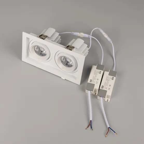 Фото #5 товара Светильник MS-VORTEX-BUILT-S210x117-2x20W Day4000 (WH-WH, 40 deg, 230V) (Arlight, IP20 Металл, 5 лет)