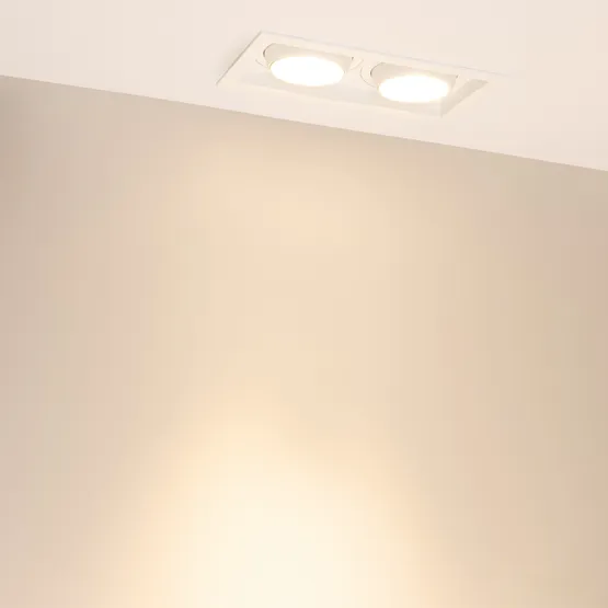 Фото #2 товара Светильник MS-VORTEX-BUILT-S250x140-2x30W Warm3000 (WH-WH, 30 deg, 230V) (Arlight, IP20 Металл, 5 лет)