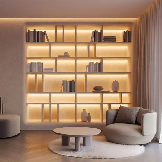 Фото #4 товара Светодиодная лента FC-A240-10mm 24V Warm2700-CX1 (24 W/m, IP20, 5m) (Arlight, резка 1 светодиод)