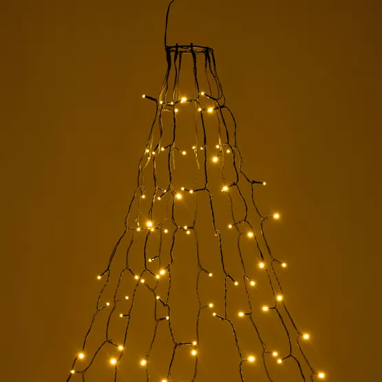 Фото #1 товара Светодиодная гирлянда Лучи Смарт ARD-GALA-CLASSIC-3000-BLACK-300LED Warm (230V, 4.7W, Tuya Wi-Fi) (Ardecoled, IP65)