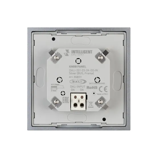 Фото #3 товара INTELLIGENT ARLIGHT Кнопочная панель DALI-201-23-2K-D2-IN Silver (BUS, Frame) (IARL, IP20 Металл, 3 года)