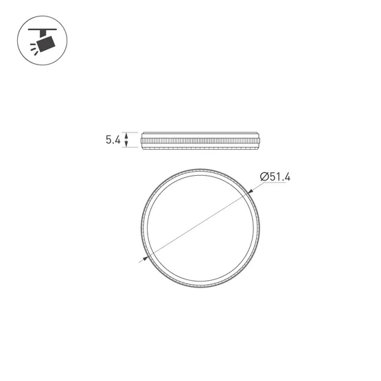 Фото #3 товара Фильтр LGD-ARTIFACT-DIFFUS-LENS-R49 (WH) (Arlight, Металл)