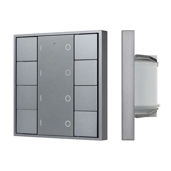 Фото #1 товара INTELLIGENT ARLIGHT Кнопочная панель DALI-201-23-4G-DIM-DT6-IN Silver (BUS, Frame) (IARL, IP20 Металл, 3 года)