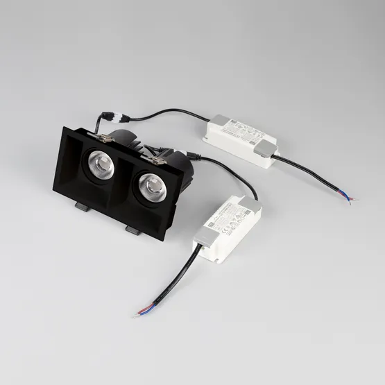 Фото #4 товара Светильник MS-FLOW-BUILT-S157x85-2x6W Day4000 (BK, 55 deg, 230V) (Arlight, IP20 Металл, 5 лет)