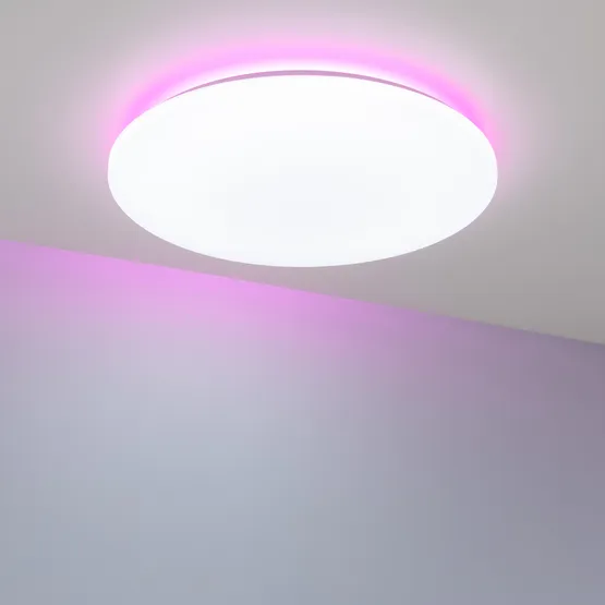 Фото #2 товара Светильник SP-FAVOR-R600-50W Day4000-MIX-RGB (WH, 100 deg, 230V, Tuya Zigbee) (Arlight, IP54 Пластик, 3 года)