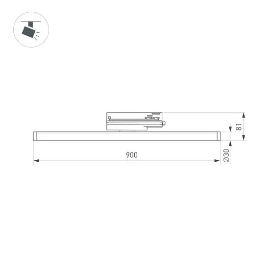 Фото #4 товара Светильник LGD-TUBE-TURN-4TR-L900-30W Warm3000 (WH, 180 deg, 230V) (Arlight, IP20 Металл, 3 года)