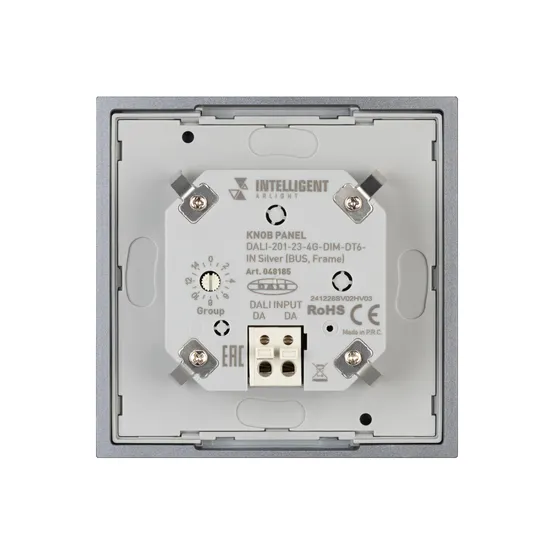 Фото #2 товара INTELLIGENT ARLIGHT Кнопочная панель DALI-201-23-4G-DIM-DT6-IN Silver (BUS, Frame) (IARL, IP20 Металл, 3 года)